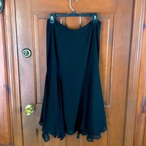 Long black Chaps skirt